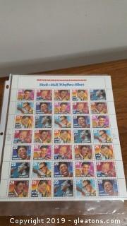 Stamps + Collectibles Legends Of American Music Series Rock + Roll/Rhythm + Blues