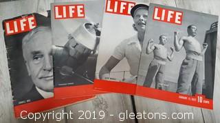 (4) Life Magazines Vintage From 1937-39 