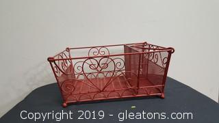 Wire Red Basket/Picnic