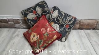 Set Of (3) Decorative Accent Pillows