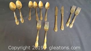 Set Of Gold Stainless "Garclyn" Made In Korea