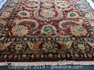  Area Rug "Plum Mahal" Burgundy Green 