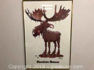 Framed Print Of "Chocolate Mousse" Signed 