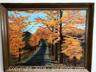Fall Themed Hand Painted Canvas