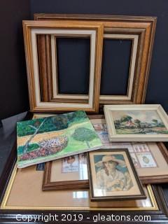 Box Lot Artwork Mostly Framed