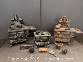 Box Lot "Crescent" Cast Iron Salesman Sample 