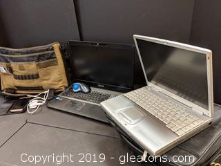 Box Lot 2-Laptops W/Bags